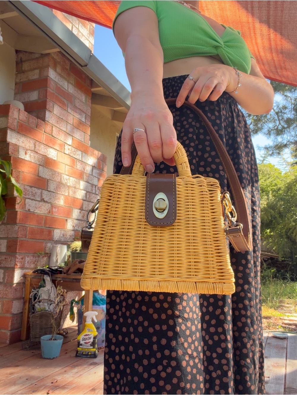 Cute Rattan Mini Crossbody Bag - Perfect for summer!